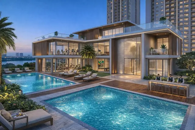 Clubhouse and poolside planned for Eleva By Hiranandani